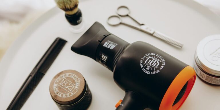 black and orange hair blower